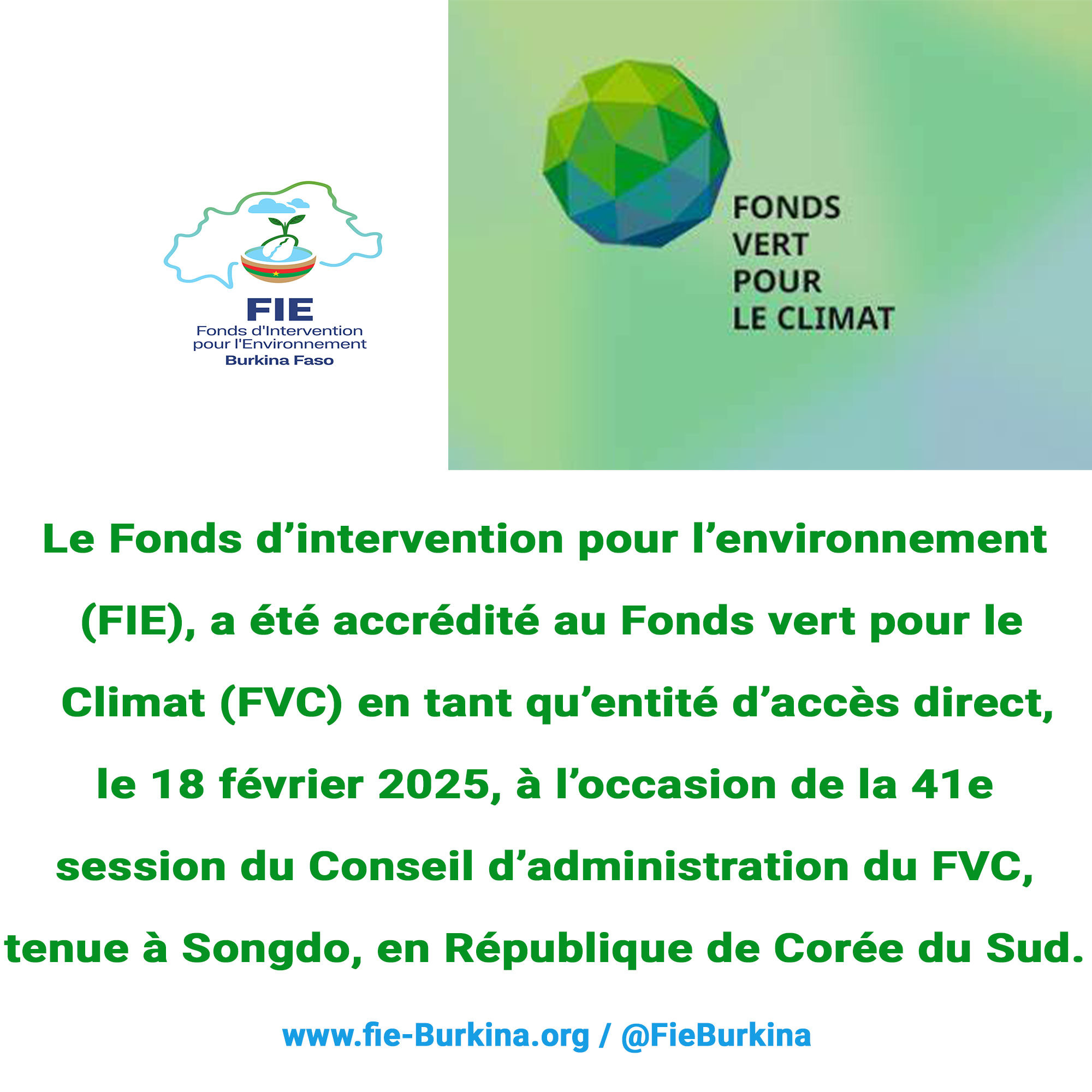 FIE accréditation au FVC